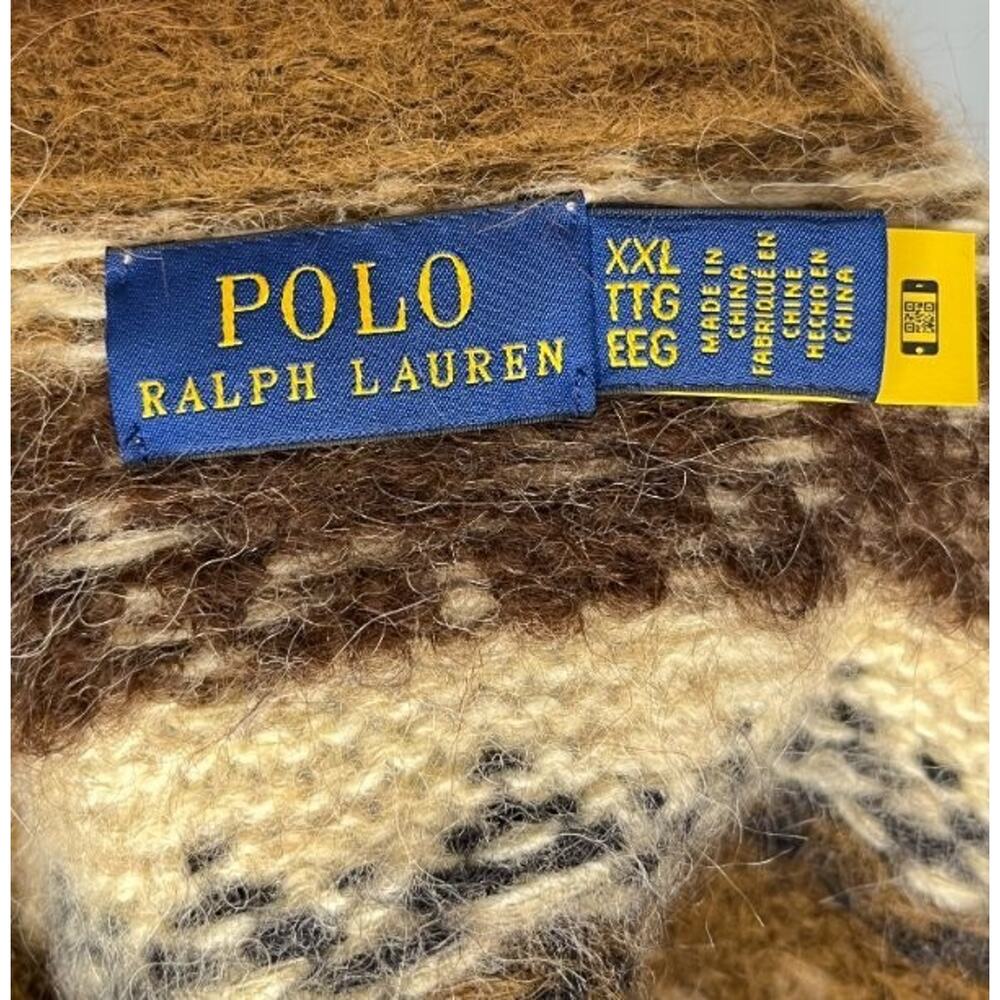POLO RALPH LAUREN Sz XXL Alpaca Blend Fair Isle Intarsia Knit Sweater Vest - Picture 3 of 10